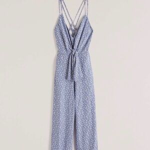 Abercrombie Blue Floral Jumpsuit